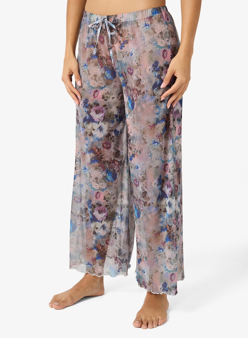 ELLA Sheer Floral Cami & Pant Night Set - Image 4